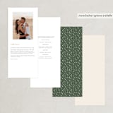 "Essence" - Wedding Programs in Ivory by Laura Bolter - Back of Card Options