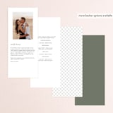 "Modern Bookmark" - Wedding Programs in Cactus by Jill Means - Back of Card Options