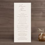 "Delicate Names" - Wedding Programs in Buttercream by Jessica Williams - Front