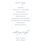 "Alchemy" - Wedding Programs in Deep Sea by Olivia Raufman - Detail