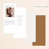 "Date Stamp" - Wedding Programs in Wool by Jill Means - Back of Card Options