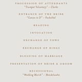 "Date Stamp" - Wedding Programs in Wool by Jill Means - Detail