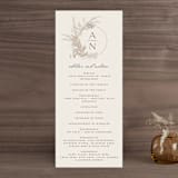 "Preserved Fall Botanicals" - Wedding Programs in Linen by Erin Deegan - Front