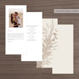 "Preserved Fall Botanicals" - Wedding Programs in Linen by Erin Deegan - Back of Card Options