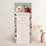 "Serenata" - Wedding Programs in Sage by Petra Kern - Front