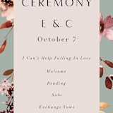 "Serenata" - Wedding Programs in Sage by Petra Kern - Detail
