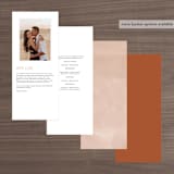 "Painted Sands" - Wedding Programs in Terracotta by Chelsea Petaja - Back of Card Options
