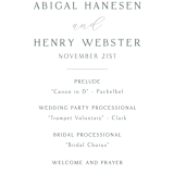 "Collection" - Wedding Programs in Blanco by Kaydi Bishop - Detail