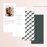 "Swanky" - Wedding Programs in Forest by Carolyn Nicks - Back of Card Options