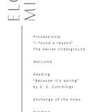"Of Note" - Wedding Programs in Pearl by Olivia Raufman - Detail