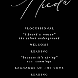 "Us" - Wedding Programs in Tuxedo by Leah Bisch - Detail