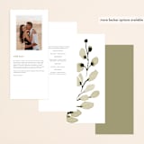 "Wedding Fields" - Wedding Programs in Fern by Chris Griffith - Back of Card Options