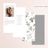 "Floral Union" - Wedding Programs in Black Sugar by Pati Cascino - Back of Card Options