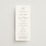 "Initial" - Wedding Programs in Pearl by Jennifer Postorino - Front