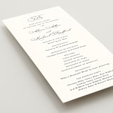 "Initial" - Wedding Programs in Pearl by Jennifer Postorino - Detail