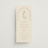 "Floral Type Arch" - Wedding Programs in Cream by Baumbirdy - Front