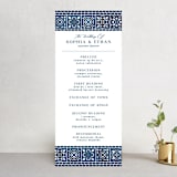 "Mediterranean Tiles" - Wedding Programs in Ocean by GeekInk Design - Front