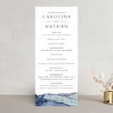 "Slate" - Wedding Programs in Blue Jasper by Erin Deegan - Front