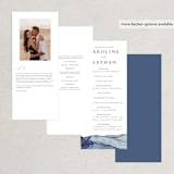 "Slate" - Wedding Programs in Blue Jasper by Erin Deegan - Back of Card Options