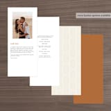 "Ovalon" - Wedding Programs in Terracotta by Pati Cascino - Back of Card Options