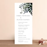"On and On" - Wedding Programs in Botanical Bouquet by Design Lotus - Front