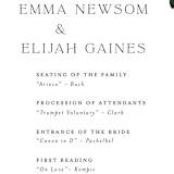 "On and On" - Wedding Programs in Botanical Bouquet by Design Lotus - Detail