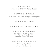 "whimsical ampersand" - Wedding Programs in Black Tie by Laura Hamm - Detail