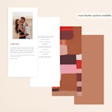 "Retro Grid" - Wedding Programs in Sunset by Simona Camp - Back of Card Options