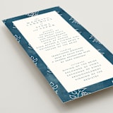 "Kantha Quilt" - Wedding Programs in Indigo by Nazia Hyder - Detail