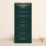 "Engraved Paisley" - Wedding Programs in Cardamom by Oma N. Ramkhelawan - Front