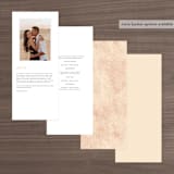 "Classic Touch" - Wedding Programs in Rust by April Astudillo - Back of Card Options
