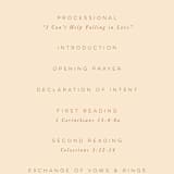 "Classic Touch" - Wedding Programs in Rust by April Astudillo - Detail