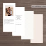 "Anson" - Wedding Programs in Latte by Kristie Kern - Back of Card Options
