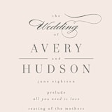 "Anson" - Wedding Programs in Latte by Kristie Kern - Detail