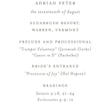 "Gathered" - Wedding Programs in Blossom by Kimberly FitzSimons - Detail