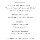 "Together With You" - Wedding Programs in Noir by Kimberly FitzSimons - Detail