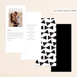 "Beau tied" - Wedding Programs in Tuxedo by Gwen Bedat - Back of Card Options