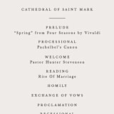"Cambridge" - Wedding Programs in Tuxedo by Amy Kross - Detail