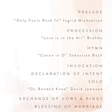 "kirsch" - Wedding Programs in Sand by chocomocacino - Detail