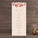 "Painterly Florals" - Wedding Programs in Scarlet by Vivian Yiwing - Front
