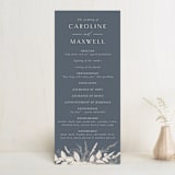 "Winter White Botanicals" - Wedding Programs in Slate by Erin Deegan - Front