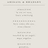 "Moderne" - Wedding Programs in Graphite by Everett Paper Goods - Detail
