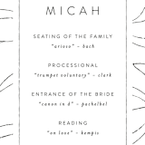 "Denali" - Wedding Programs in Linen by Carly Reed Walker - Detail