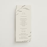 "Waldorf" - Wedding Programs in Taupe by Kelly Schmidt - Front