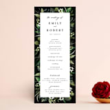"Forest Finds" - Wedding Programs in Emerald by Susan Moyal - Front