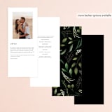 "Forest Finds" - Wedding Programs in Emerald by Susan Moyal - Back of Card Options