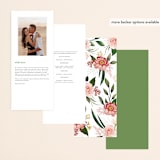 "Blossom" - Wedding Programs in Blush by Susan Moyal - Back of Card Options