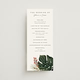 "Tropical Oasis" - Wedding Programs in Coral by Joanna Griffin - Front