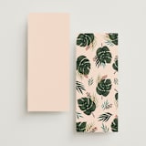 "Tropical Oasis" - Wedding Programs in Coral by Joanna Griffin - Back of Card Options