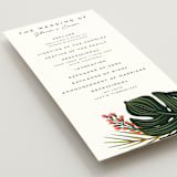 "Tropical Oasis" - Wedding Programs in Coral by Joanna Griffin - Detail